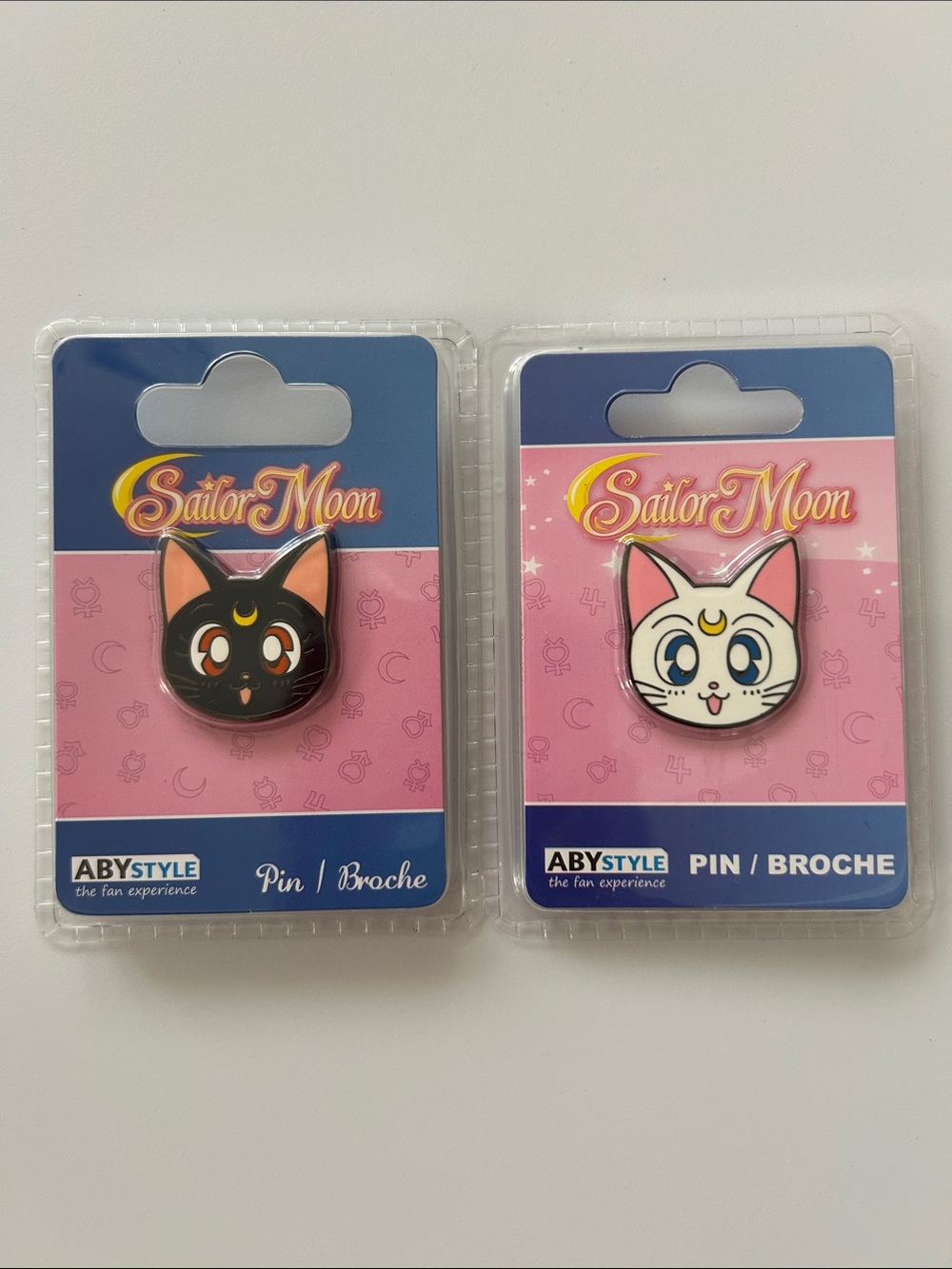 Sailor Moon Luna & Artemis Enamel Pin Set ABYstyle Rare European Import